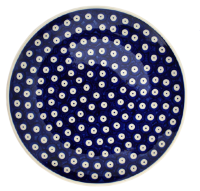 Bunzlauer Teller 25,5 cm-T-132, Dekor Blau-Auge - 2.Wahl
