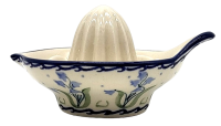Bunzlauer Keramik Zitronenpresse Dekor Glockenblume blau