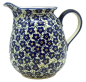 Mobile Preview: Bunzlauer Keramik Liter-Krug Dekor Viola blau