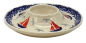 Preview: Bunzlauer Keramik Eierteller in Tellerform, Art.-Nr. J-051, klassisches Dekor Sail