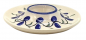 Preview: Bunzlauer Keramik Eierhalter in Tellerform Dekor Oliven, Seitenansicht