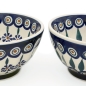 Preview: Bunzlauer Keramik Set Schalen 350 ml Bunzlauer Blume und Pfauenauge vergrößerte Seitenansicht
