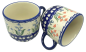 Preview: Bunzlauer-Keramik-Set-2-Tassen-250-ml-Glockenblume-blau-und-rot, Ansicht-2