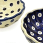 Preview: Bunzlauer Keramik Set Schälchen 100 ml Blauauge und Polka vergrößerte Ansicht von oben