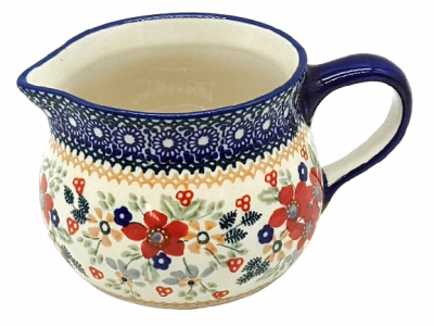 Bunzlauer Keramik Milchtopf 0,5 ltr., Dekor Cornelia Oberansicht