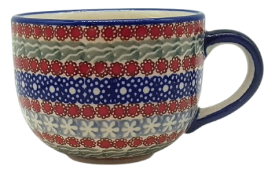 Bunzlauer Keramik Milchkaffee-Tasse im Dekor Siena