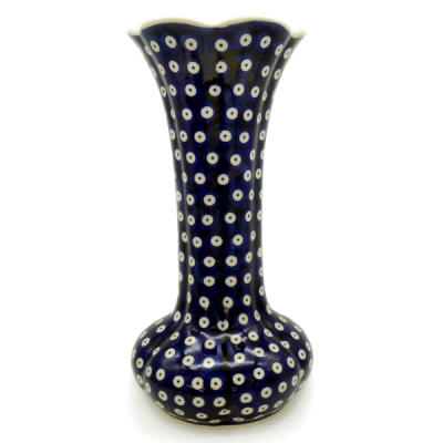 Bunzlauer Keramik Vase Tulpenform Dekor Blauauge