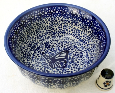 Bunzlauer Keramik Schale 400 ml - Blauer Falter