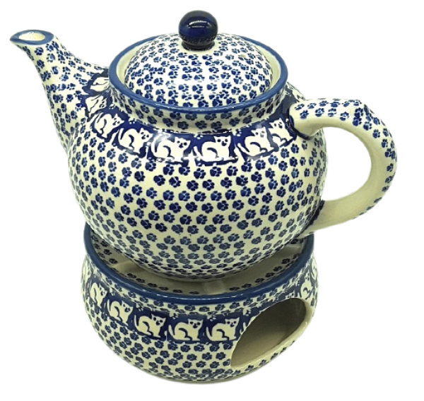 ø16cm Teelicht P089-54 Bunzlauer Keramik Stövchen für Teekanne 1,3Liter 
