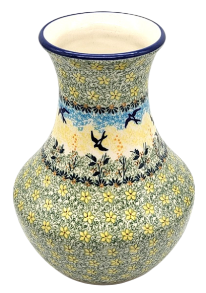 Bunzlauer Vase Dekor Schwalbe