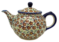 Polish Pottery Teapot pattern violet mira