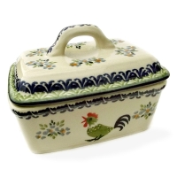 Polish Pottery Butterbox in Pattern Bianca