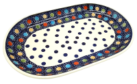 Polish Pottery Oval Serving Platter - Pattern Konfetti