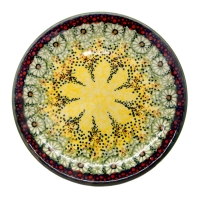 Bunzlauer Keramik Kuchenteller 18 cm Dekor Goldregen