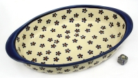 Polish Pottery oval baker P-098 pattern Margarete