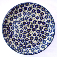 Bunzlauer Keramik Kuchenteller Dekor Viola Blau